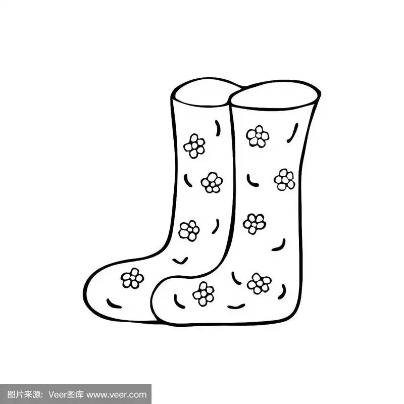 可爱的雨靴涂鸦