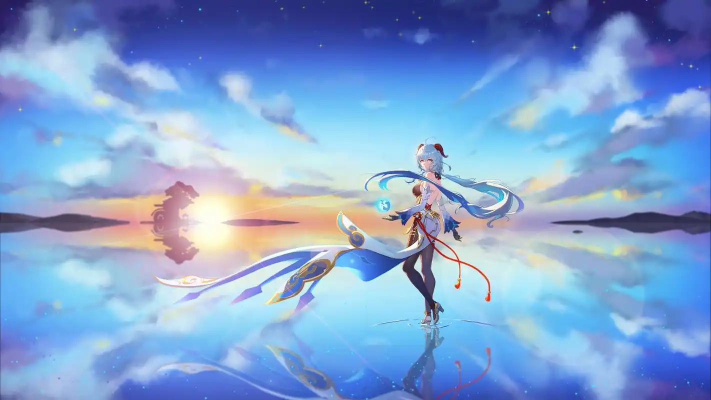 画师:二木enmmm #原神# #甘雨# #电脑壁纸