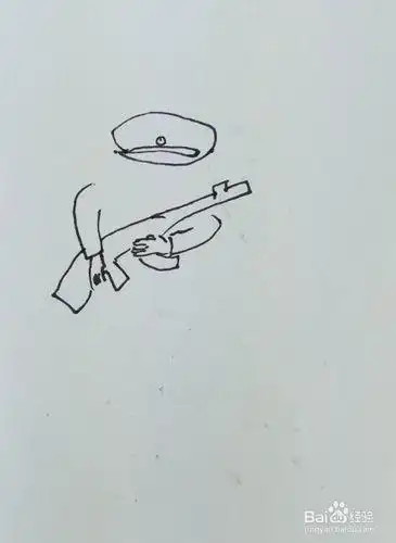 中枪小人简笔画