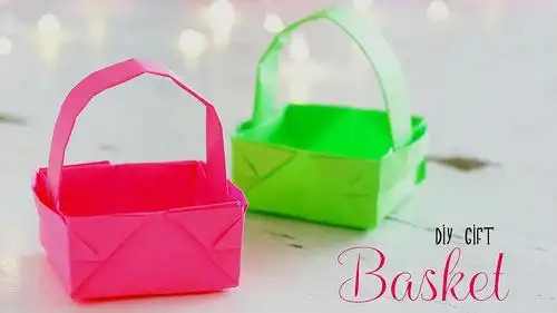 创意折纸diy教学,教你折叠一个纸篮子