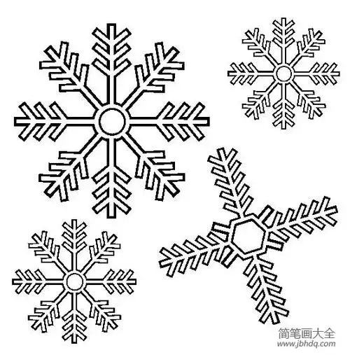 漂亮的雪花简笔画图片
