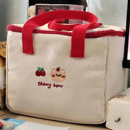 嘿嘿我的便当袋真的好能装