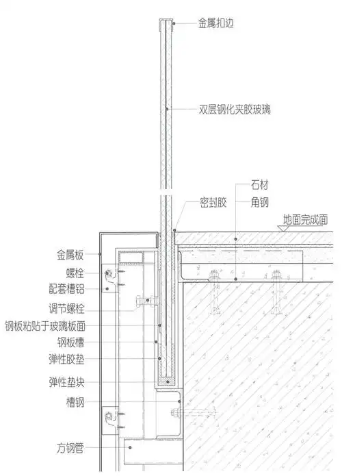 纯玻璃栏杆施工很难5分钟足够解决它的结构问题了