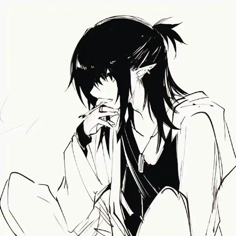 高冷系黑白动漫头像