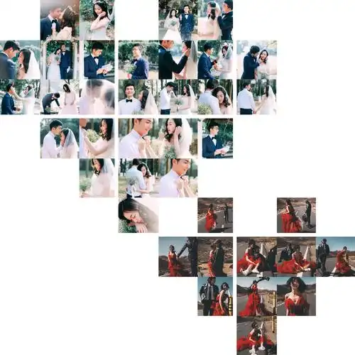 九宫格爱心心形图形拼图