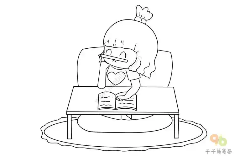 熊孩子日记系列 认真写作业_熊孩子日记简笔画