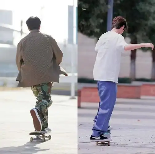 终于又看见王一博玩滑板了##王一博终于玩滑板了