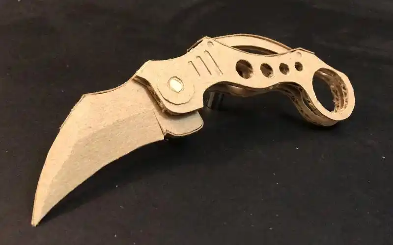 纸板diy - 6套小刀 制作过程及图纸-_咸鱼xd_-默认收藏夹-哔哩哔哩