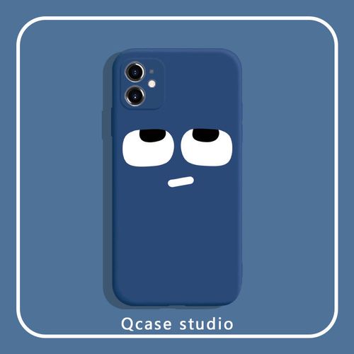 恶搞怪简约趣味白眼表情适用苹果华为oppo小米vivo液态硅胶手机壳