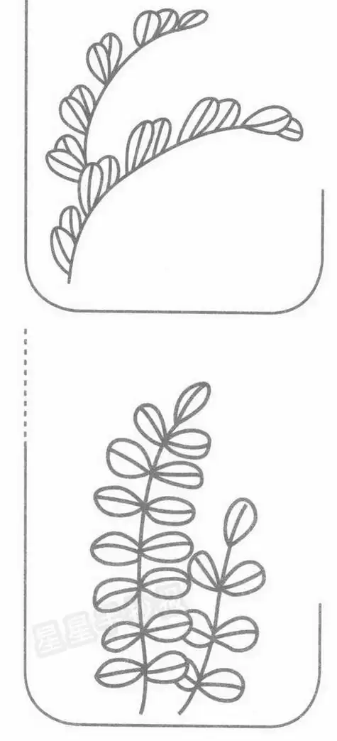 含羞草变化过程简笔画