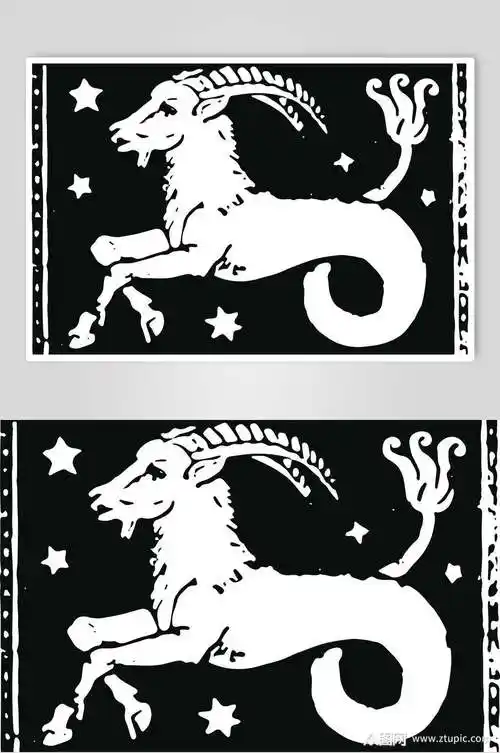 极简羊黑白线性矢量素材