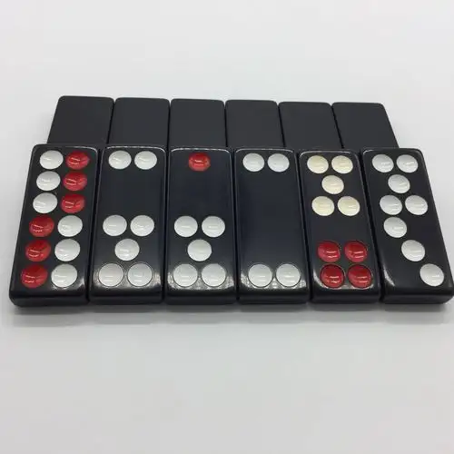 厂家天九家用手搓牌九骨牌高级黑色有机l牌九棋牌室专用