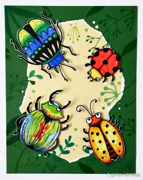 儿童画教程|昆虫儿童画教案——探寻自然之昆虫记
