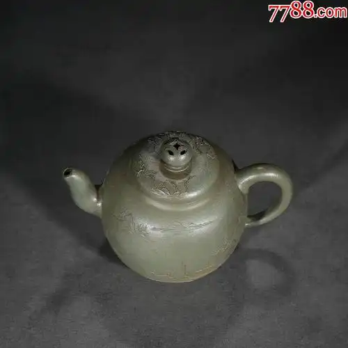 民国绿泥山水人家紫砂壶