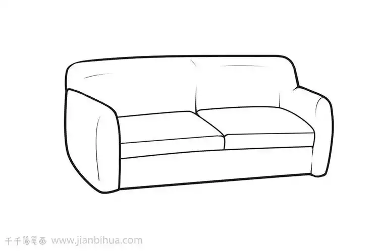 亲子学画沙发简笔画