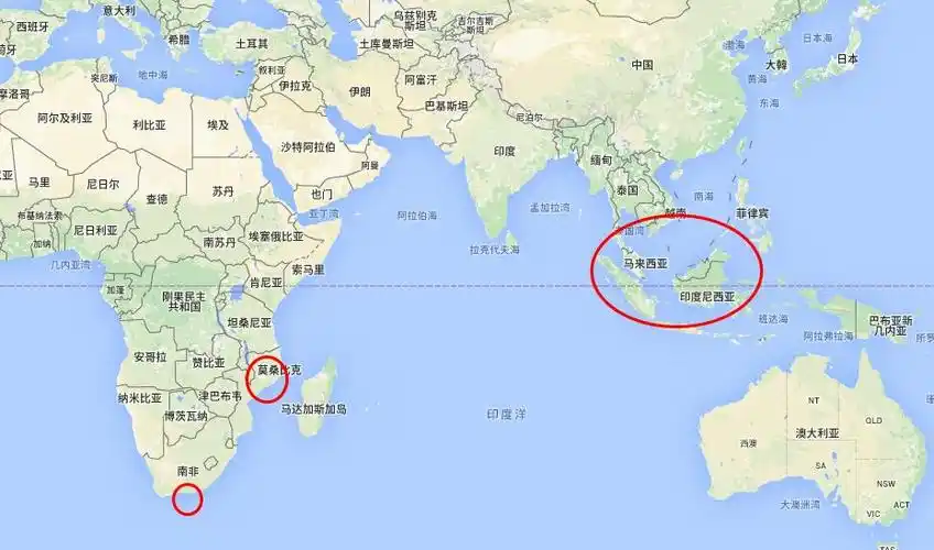 莫桑比克发现残骸地点示意图,南非好望角疑似mh370轮廓地点位置示意图