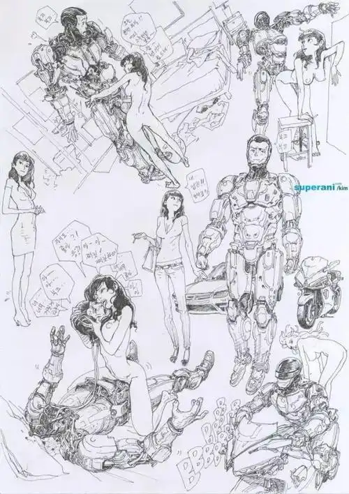 韩国速写大师金政基近期动漫手绘作品欣赏