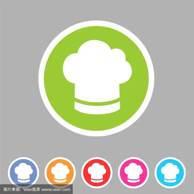 厨师厨师帽帽图标平网标志标志标志标志