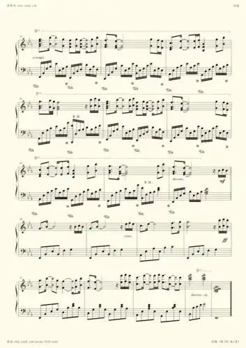 钢琴谱 - 泪海(许茹芸)