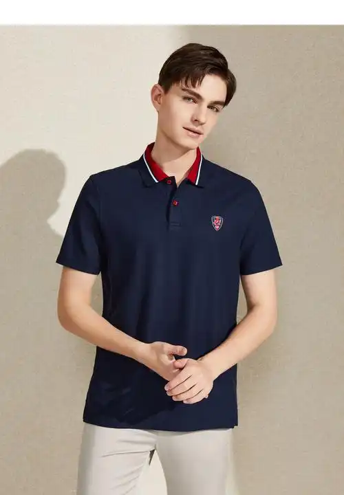 雅戈尔 polo衫男 男士春夏青年polo衫 短袖polo衫男 纯色 商务休闲