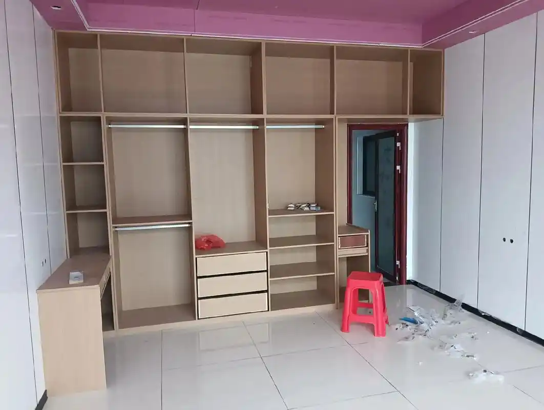 室内装修装饰 #实景拍摄效果 #木工装修柜子效果图