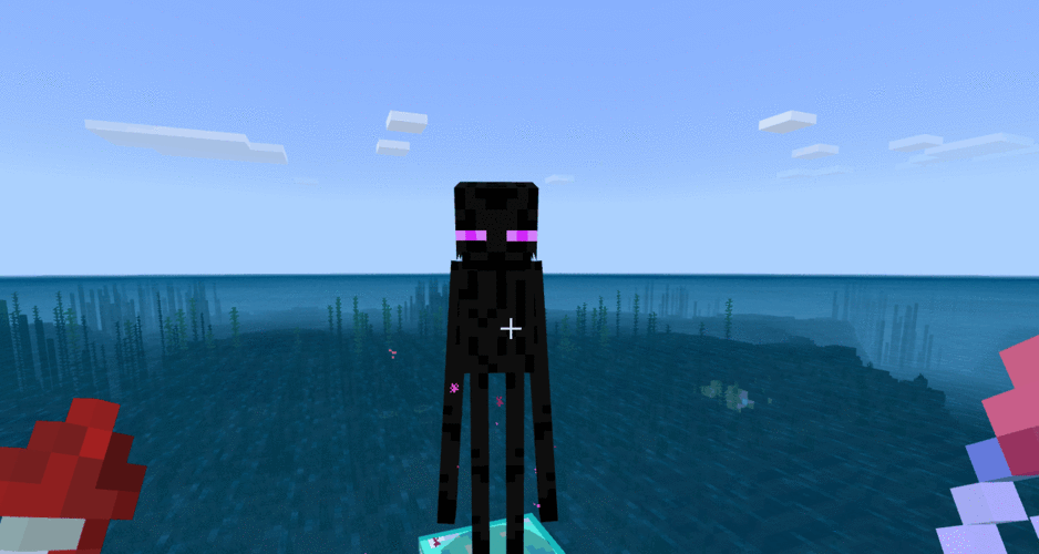 我的世界,如何射中一只末影人