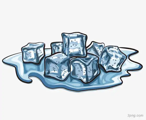 卡通冰块png素材透明免抠图片-卡通手绘