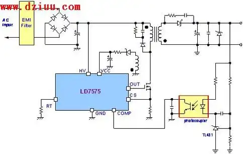 集成电路ld7575电路图