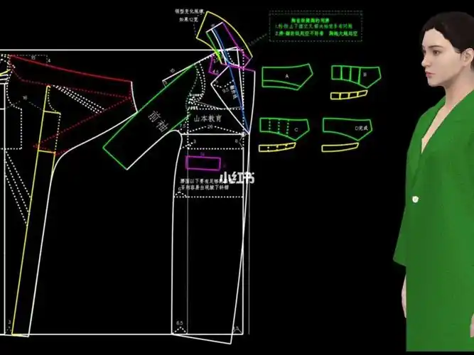 连身袖打版技巧服装打版