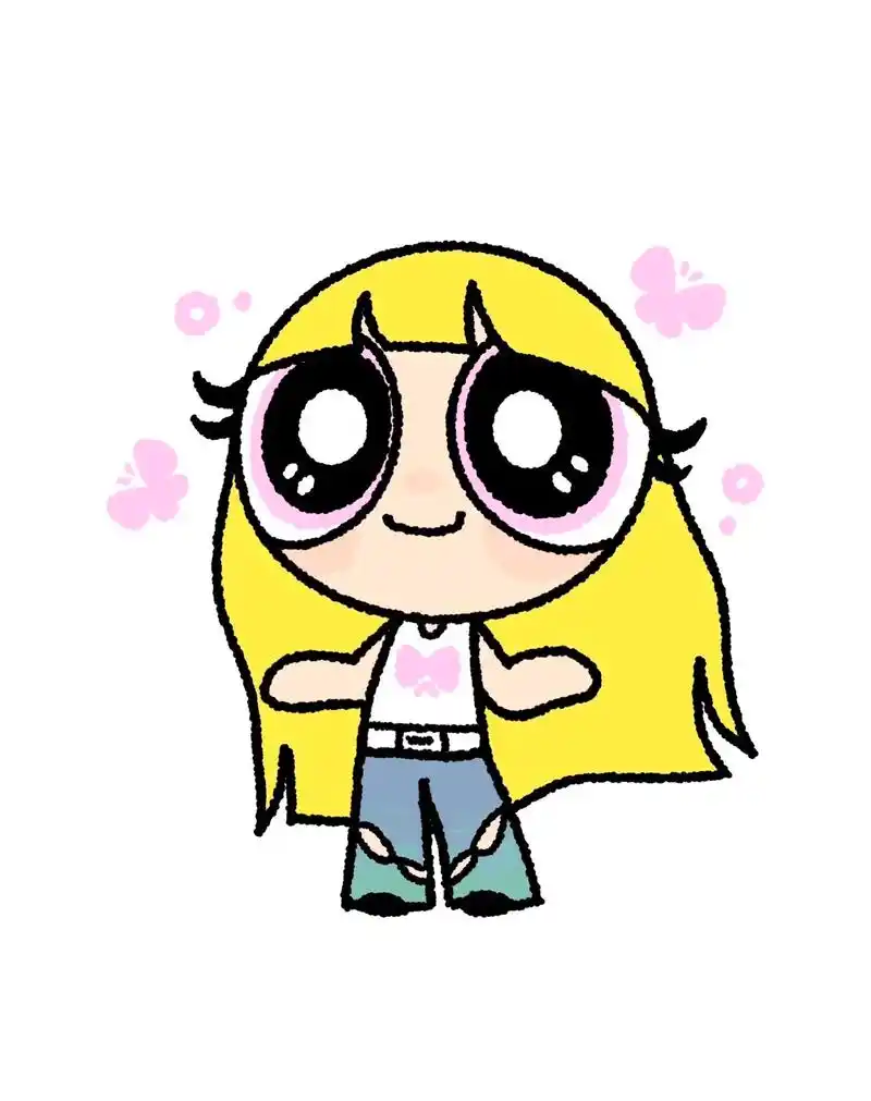 飞天小女警风格真的太可爱辣! #画个头像 #简笔画 #q版人 - 抖音