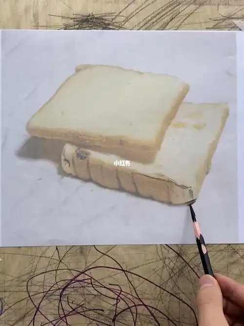 面包的素描排线学会了吗