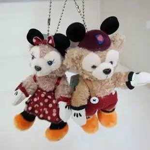 公仔tsum 牛仔 达菲熊duff雪莉熊 万圣节 情侣毛绒公仔别针挂