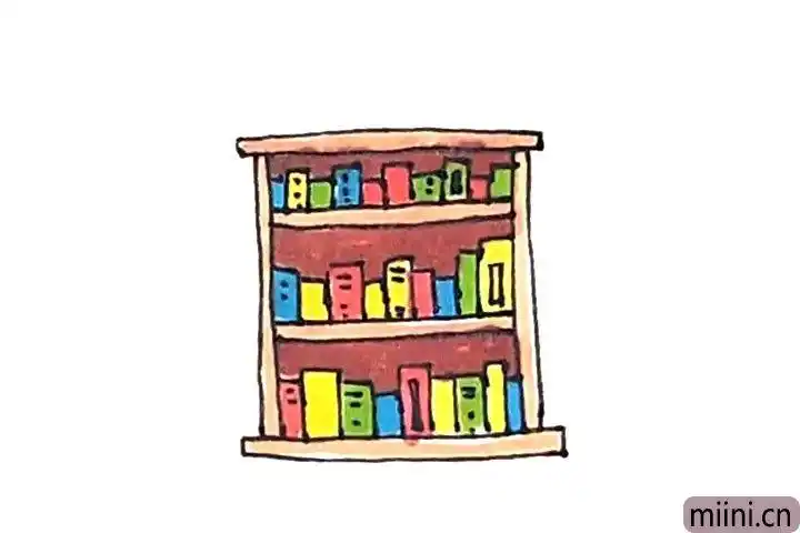 书架简笔画步骤图解