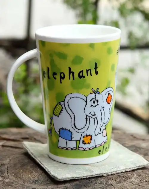 趣味生活圆形动物图案陶瓷杯