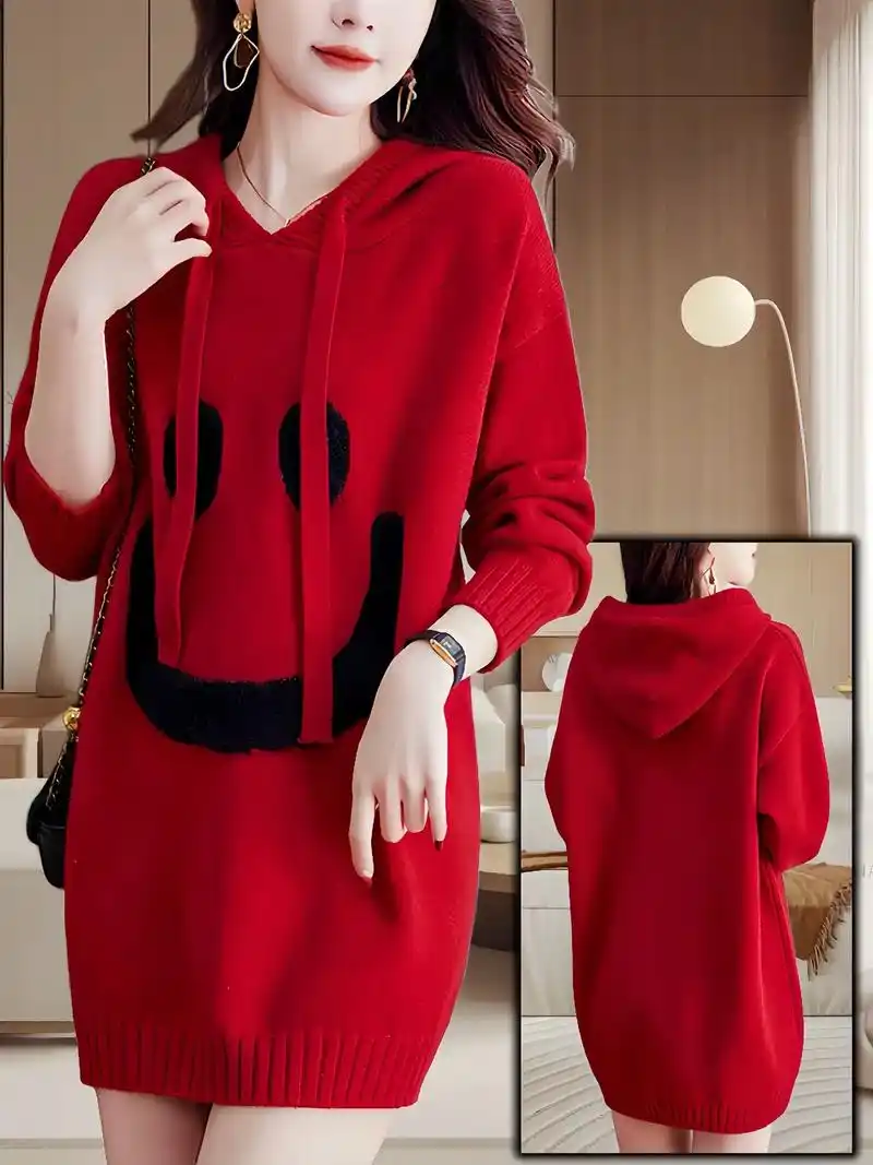 这种中长款的宽松毛衣真的不挑身材,肚子有 - 抖音