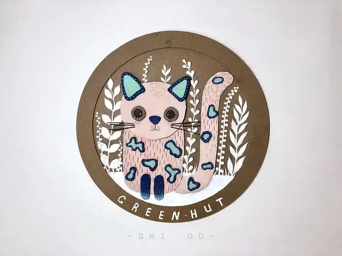 分享肌理猫头鹰《纸板画2》鸦之巢《狂野国度瞪眼马拉松