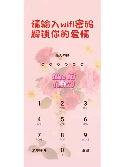 请输入wifi密码,解锁你们的爱情!