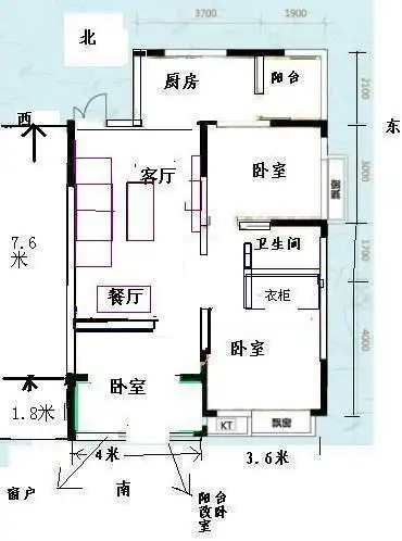 套内75平,两房改三房,哪利改法比较好?还有其他改法吗?求大师们指点
