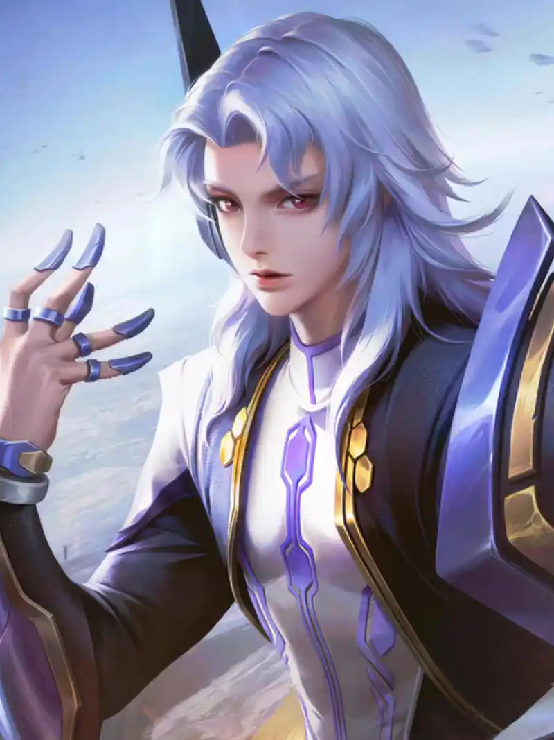 元歌无心海报超清面部,稷下颜值疯狂上分 紫银灰真的很不戳 	 王者