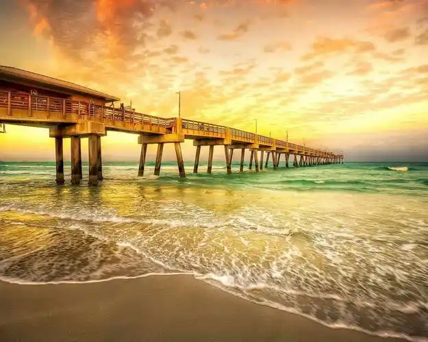 风景,大海,夕阳,风景,沙滩,金色阳光壁纸