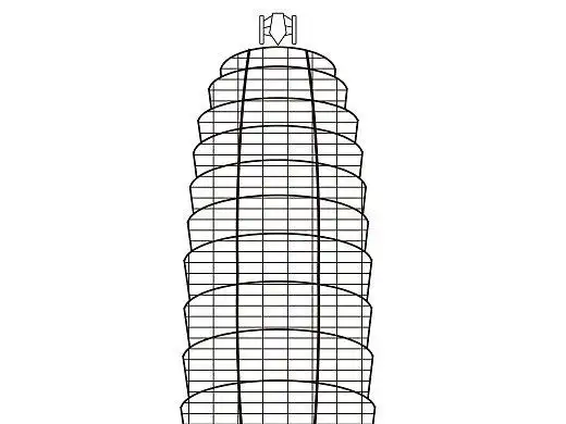 郑州千禧广场大玉米矢量线稿图