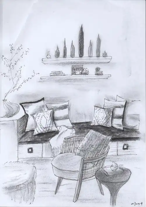 速写·室内·视觉中心变化