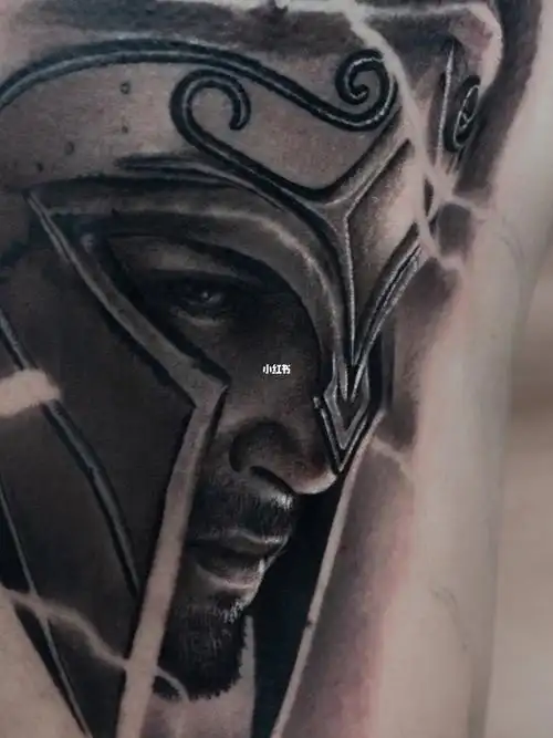 黑灰写实纹身战神阿瑞斯