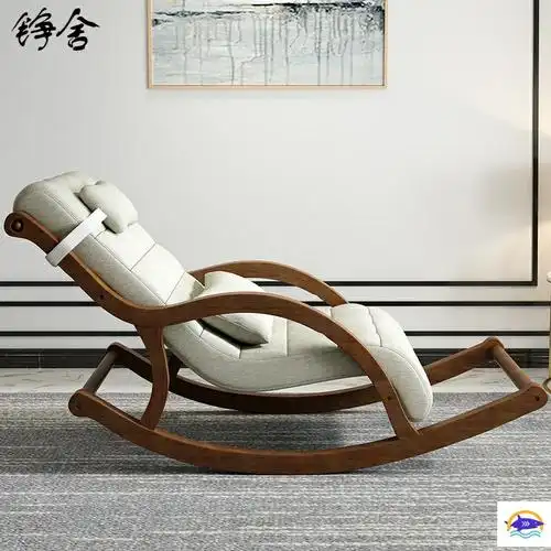 北欧实木摇椅摇椅家用老人摇椅逍遥椅懒人休闲椅摇摇椅午睡椅躺椅