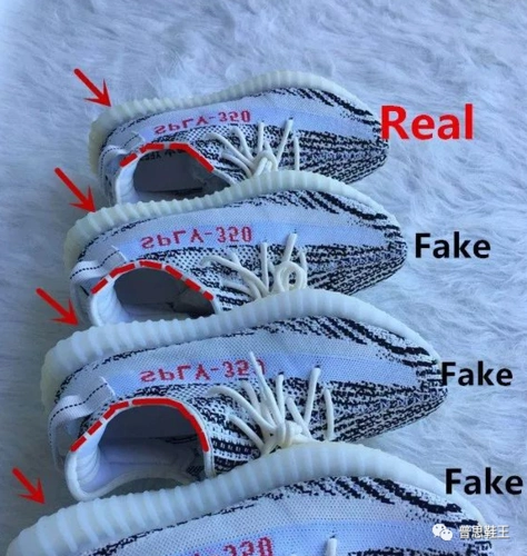 正品yeezy350v2白斑马与莆田鞋真假对比区别