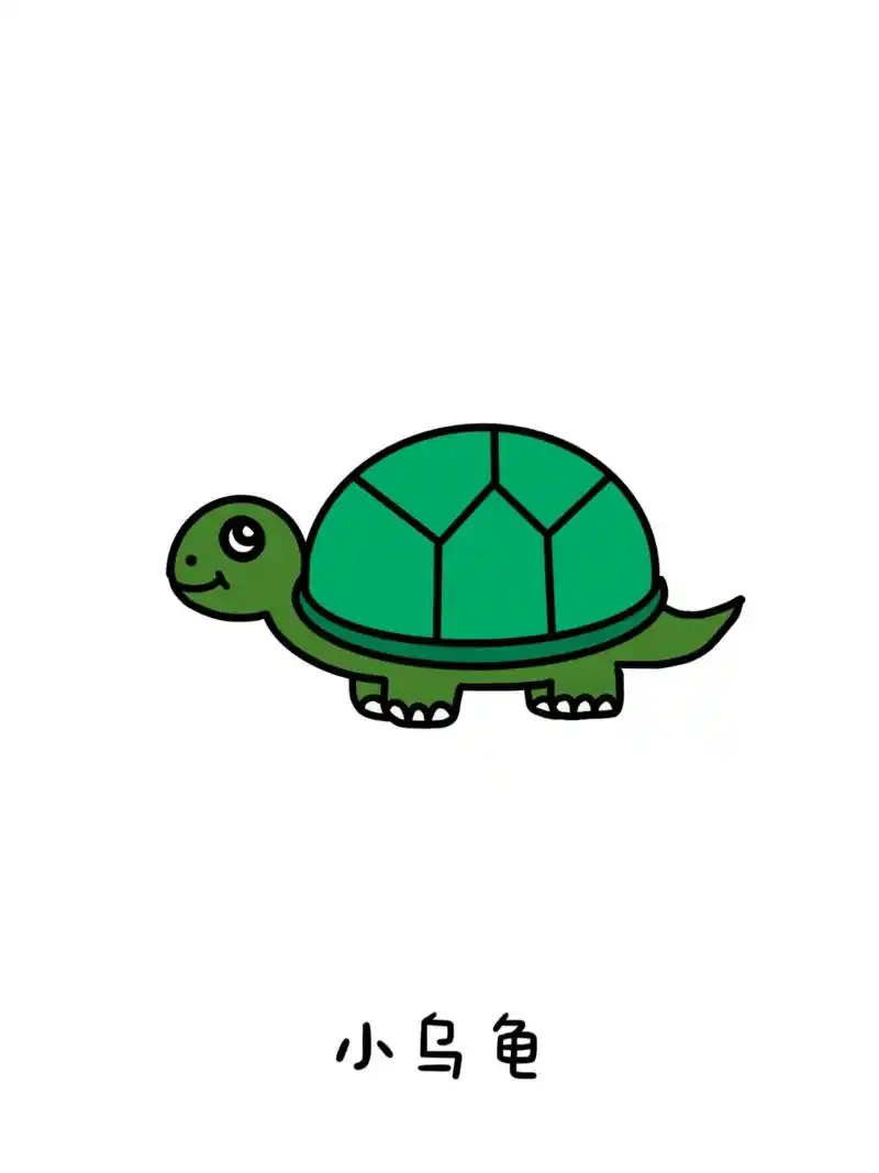 小乌龟简笔画教程来咯.快点带小朋友一起画起来吧#简笔画 #亲 - 抖音