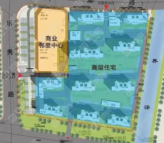 南山上海嘉定区江桥镇商住地方案公示,规划建设10幢高层