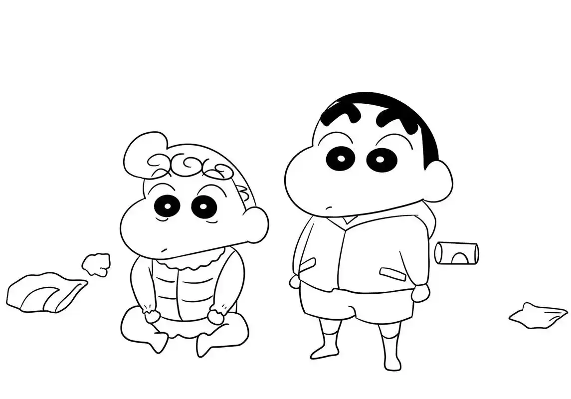 挑战100幅壁纸(51/100)蜡笔小新跟小葵#蜡笔小新 # - 抖音