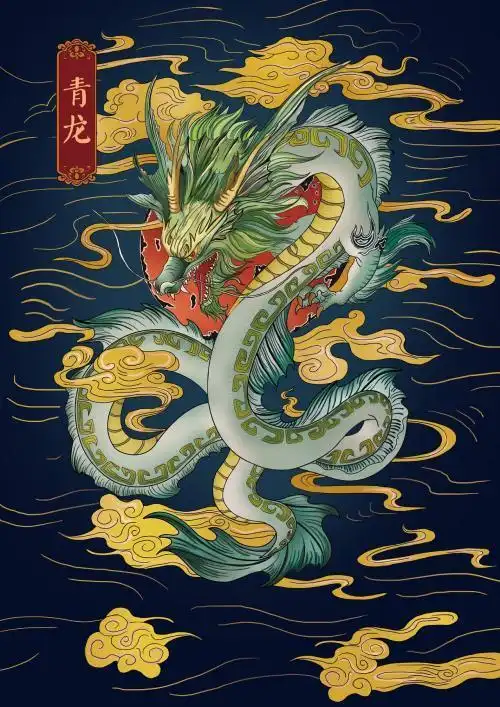 简笔画青龙白虎青龙动漫简笔画怎样画又帅气又好看的青龙简笔画上古