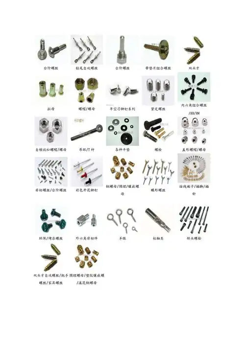 机械各种螺丝代号及其图片.doc